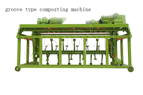 groove tyoe composting machine for bio fertilizer production line